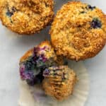 close up shot of keto muffins