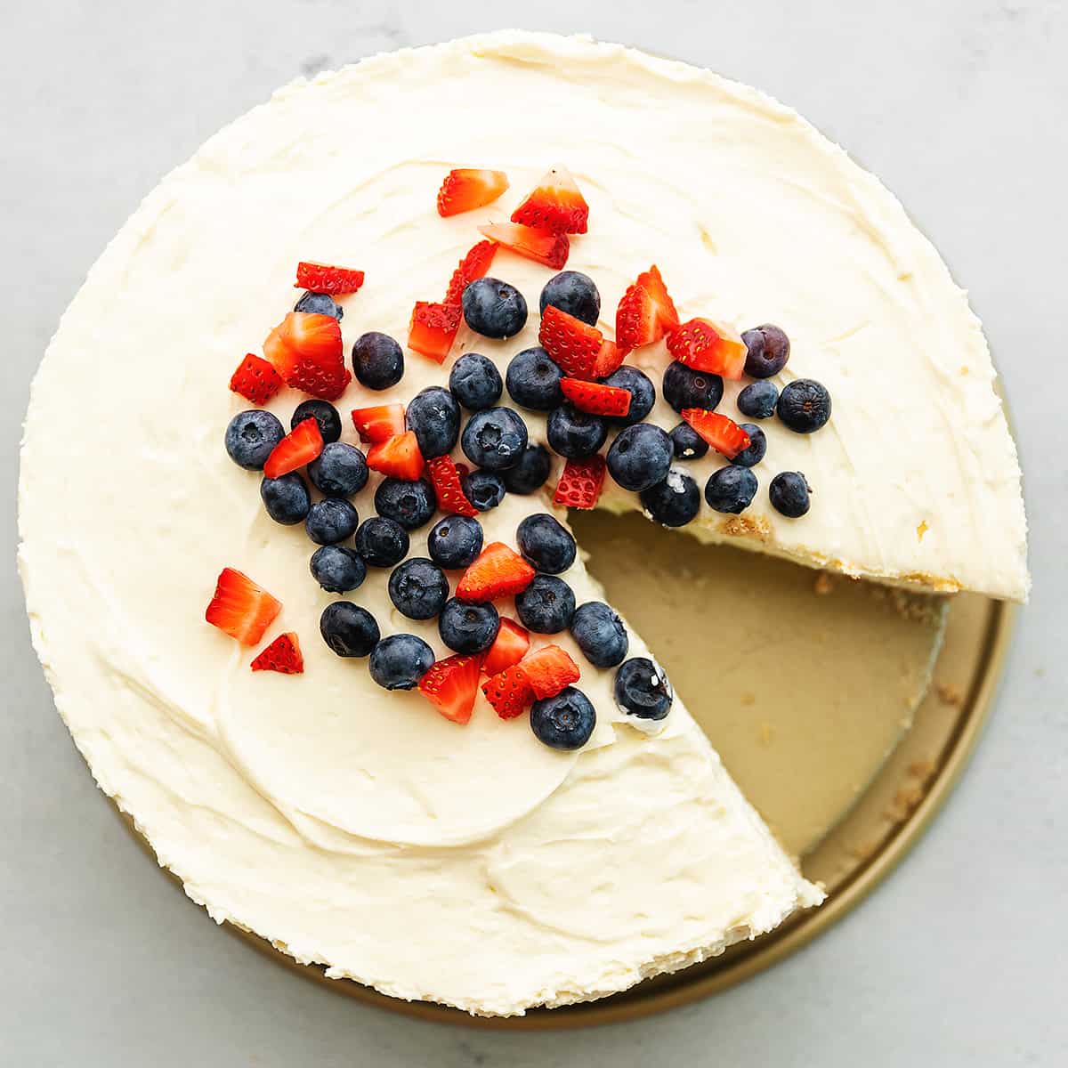 no bake cheesecake with fruit