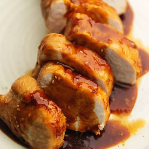 keto pork tenderloin with teriyaki sauce