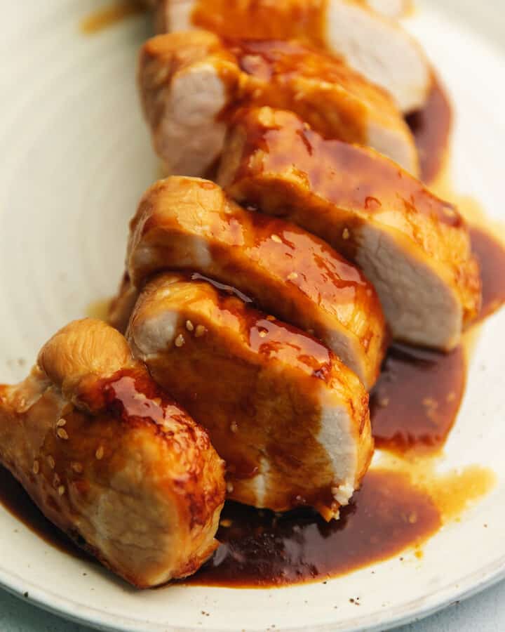 keto pork tenderloin with teriyaki sauce