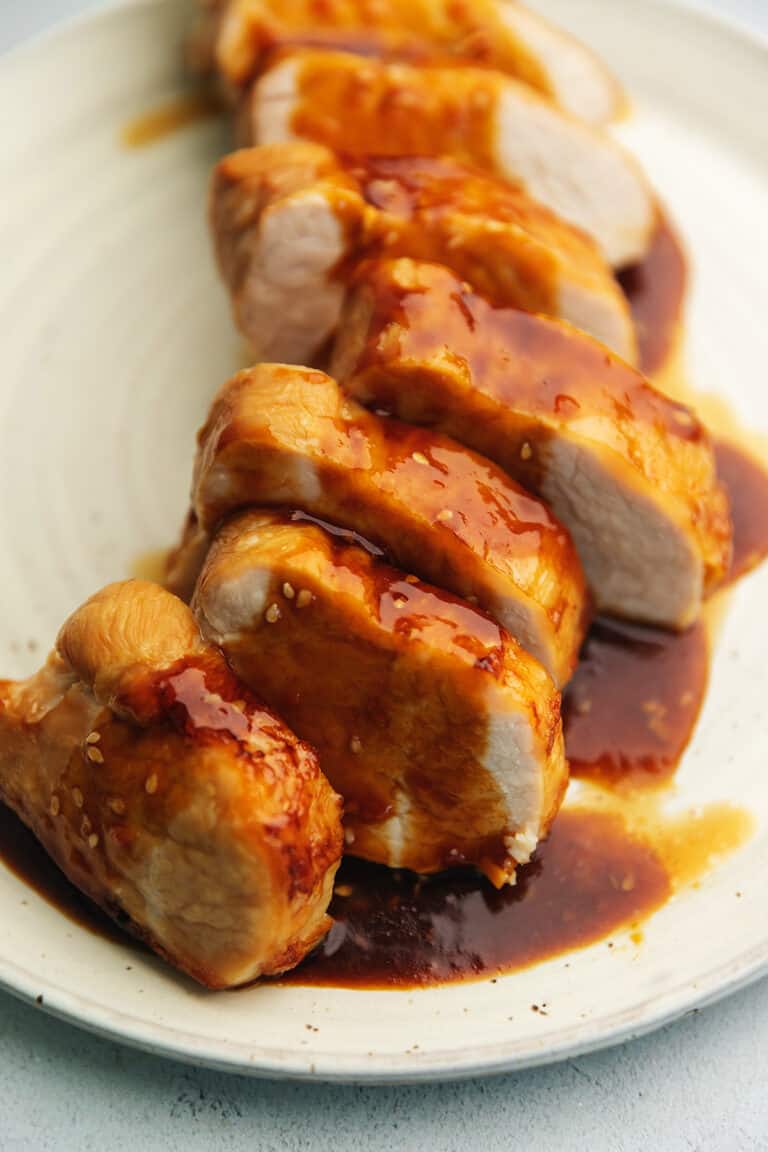 keto pork tenderloin with teriyaki sauce