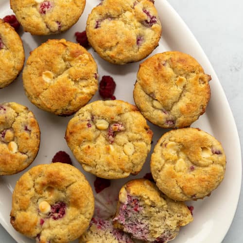 keto muffins on a white plate