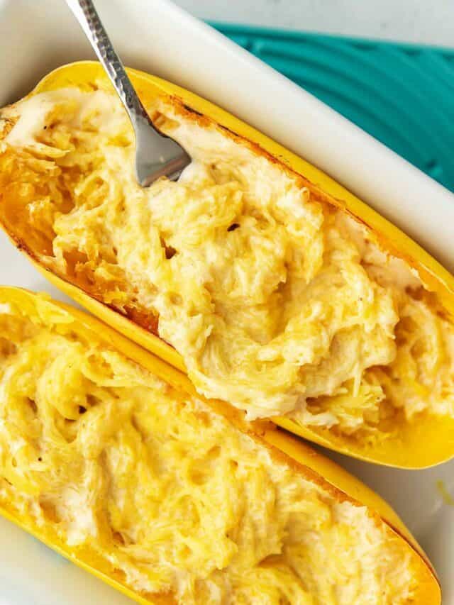 Roasted Spaghetti Squash Alfredo