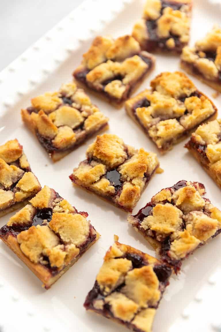 keto cookie bars on a white plate