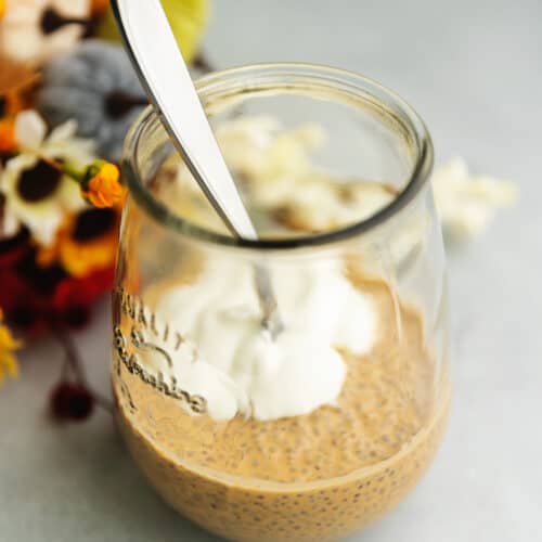 chia pudding in a glass