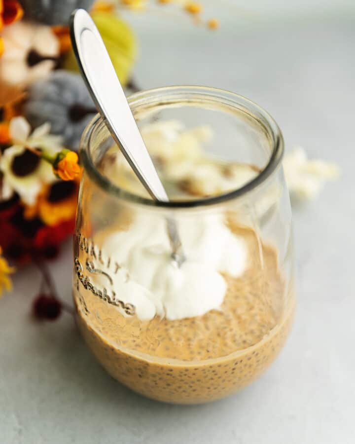 chia pudding in a glass