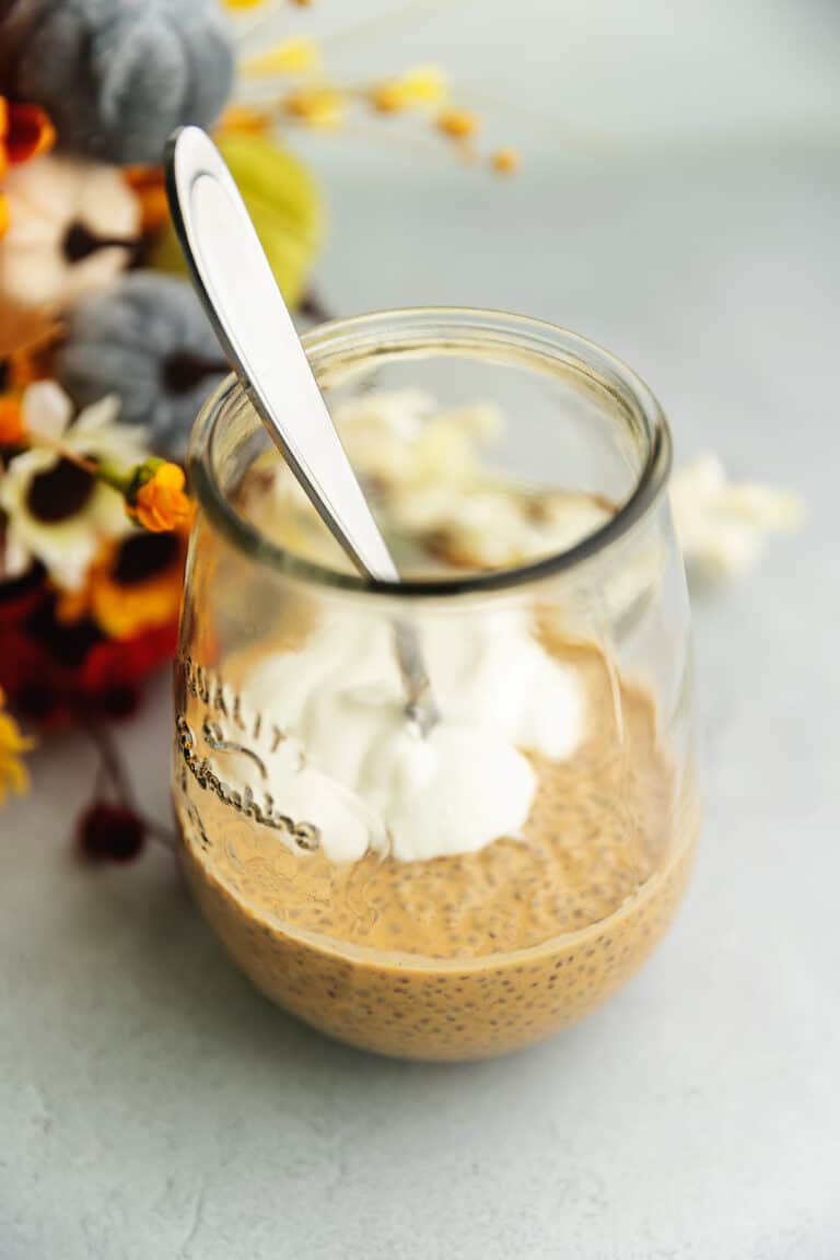 chia pudding in a glass