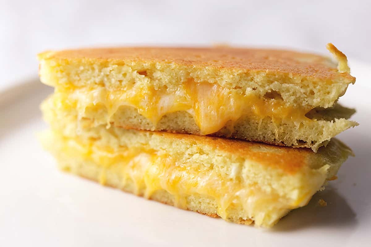 grilled cheese sandwich on keto bread