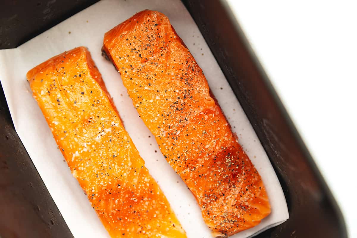 frozen salmon filets in the air fryer
