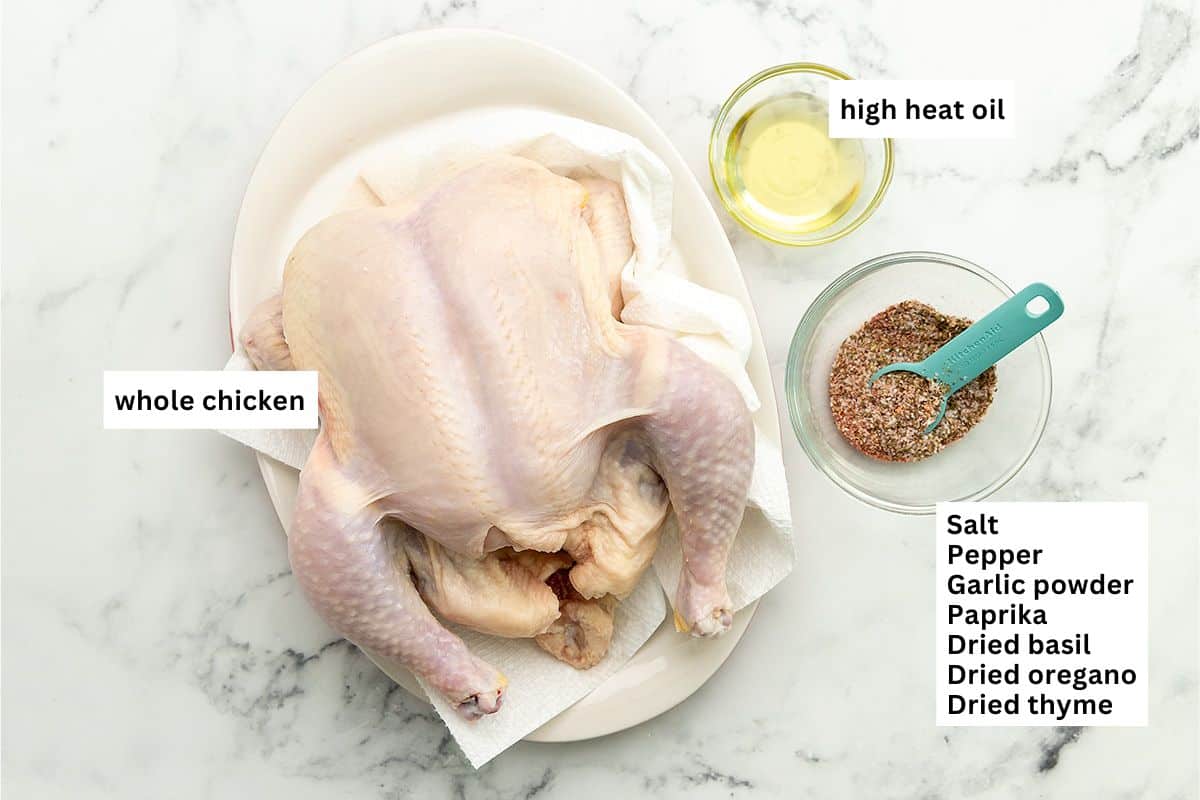 Air Fryer Whole Chicken (Easy Roast Chicken Recipe!)