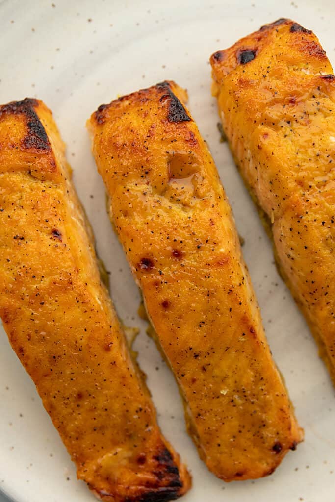 broiled salmon on a plate