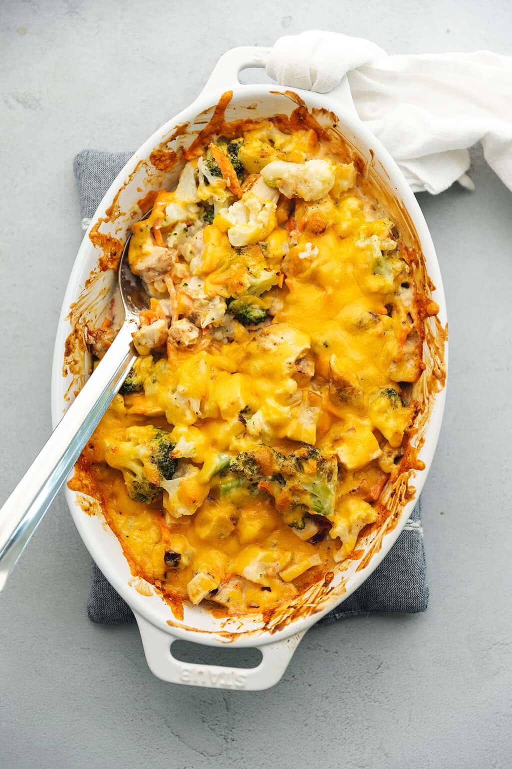 Keto Chicken and Vegetable Casserole - Creamy & Cheesy • Low Carb with ...