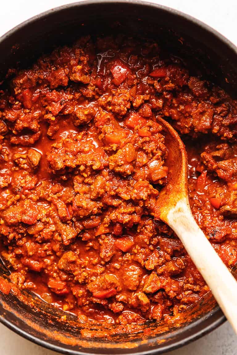 a big pot of low carb chili