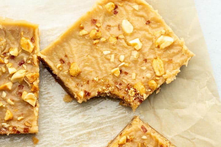 Keto Peanut Butter Bars Recipe - 3 Net Carbs • Low Carb with Jennifer