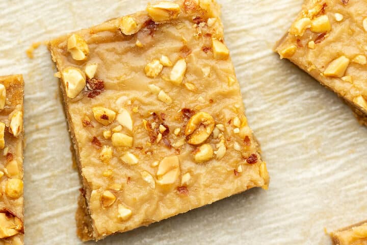 Keto Peanut Butter Bars Recipe - 3 Net Carbs • Low Carb with Jennifer