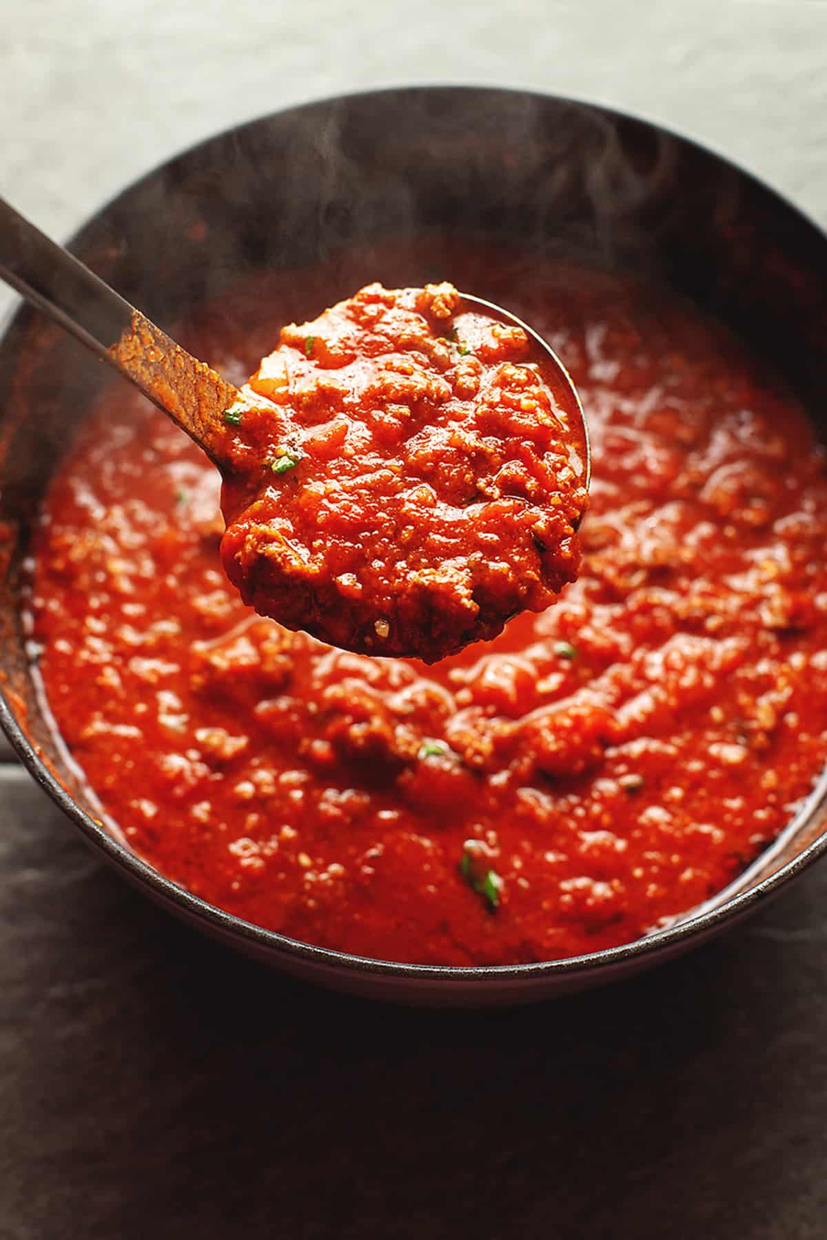 a big pot of keto spaghetti sauce