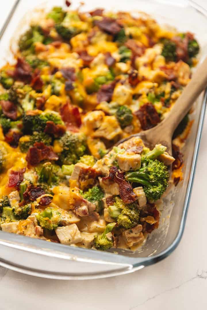 Keto Chicken Bacon Ranch Casserole - Easy & Cheesy • Low Carb with Jennifer