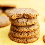 a stack of homemade pecan sandies