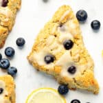 almond flour scones with blueberries