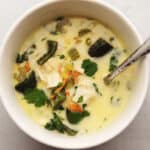 creamy chicken poblano soup