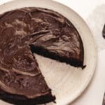 keto chocolate cake with ganache frosting