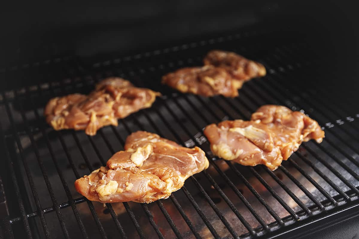 chicken thighs on a pellet grill