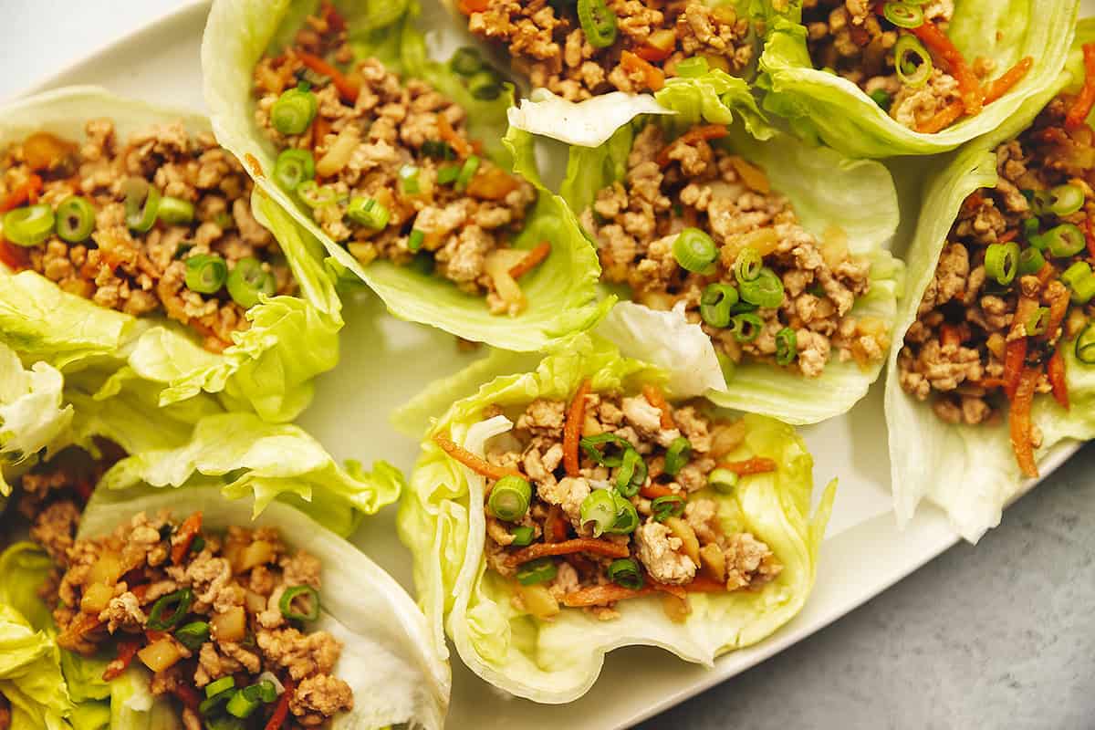 ground pork recipe in lettuce cups