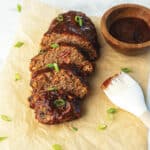 Sliced keto meatloaf