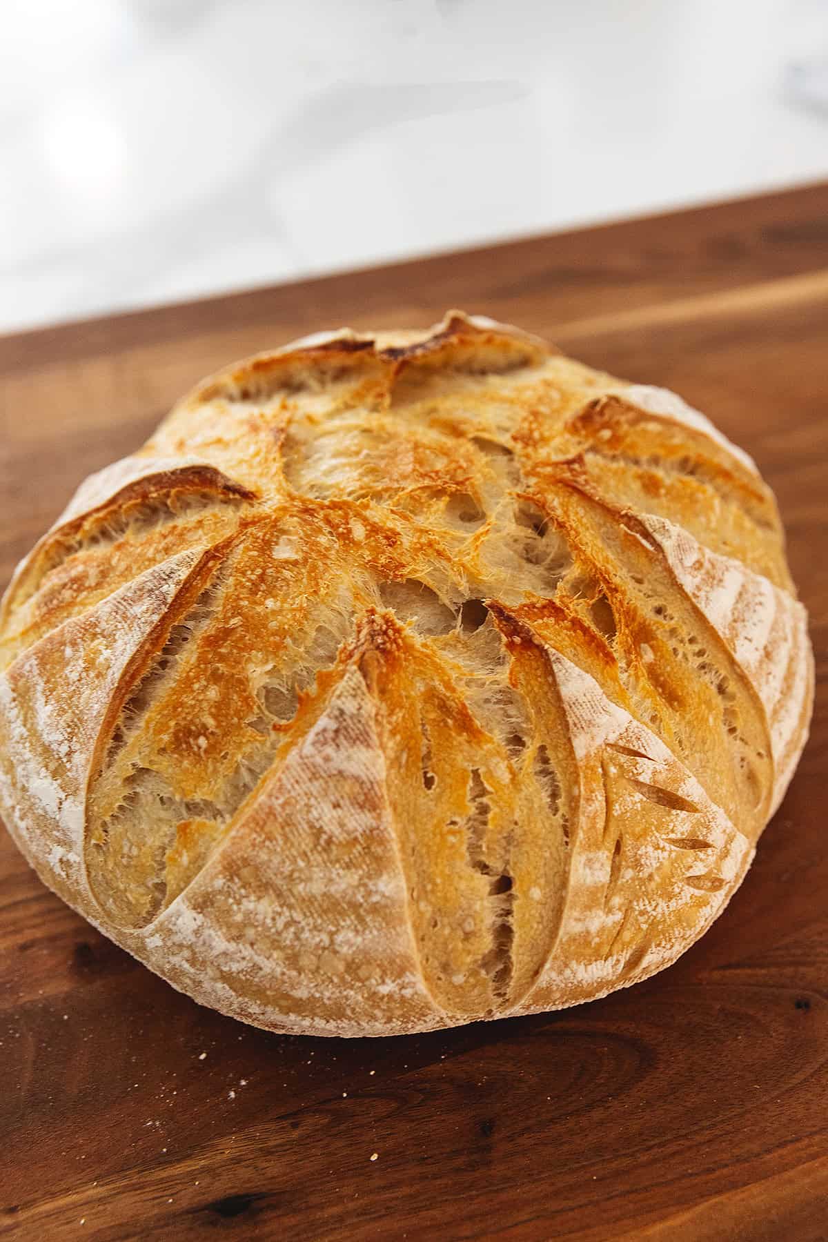 A loaf of sourdough bread