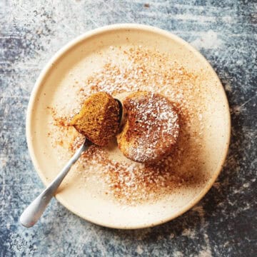 keto mug cake on a plate