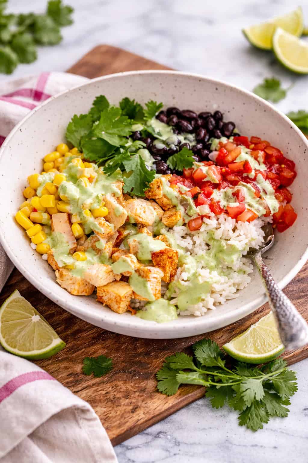burrito bowl on a table