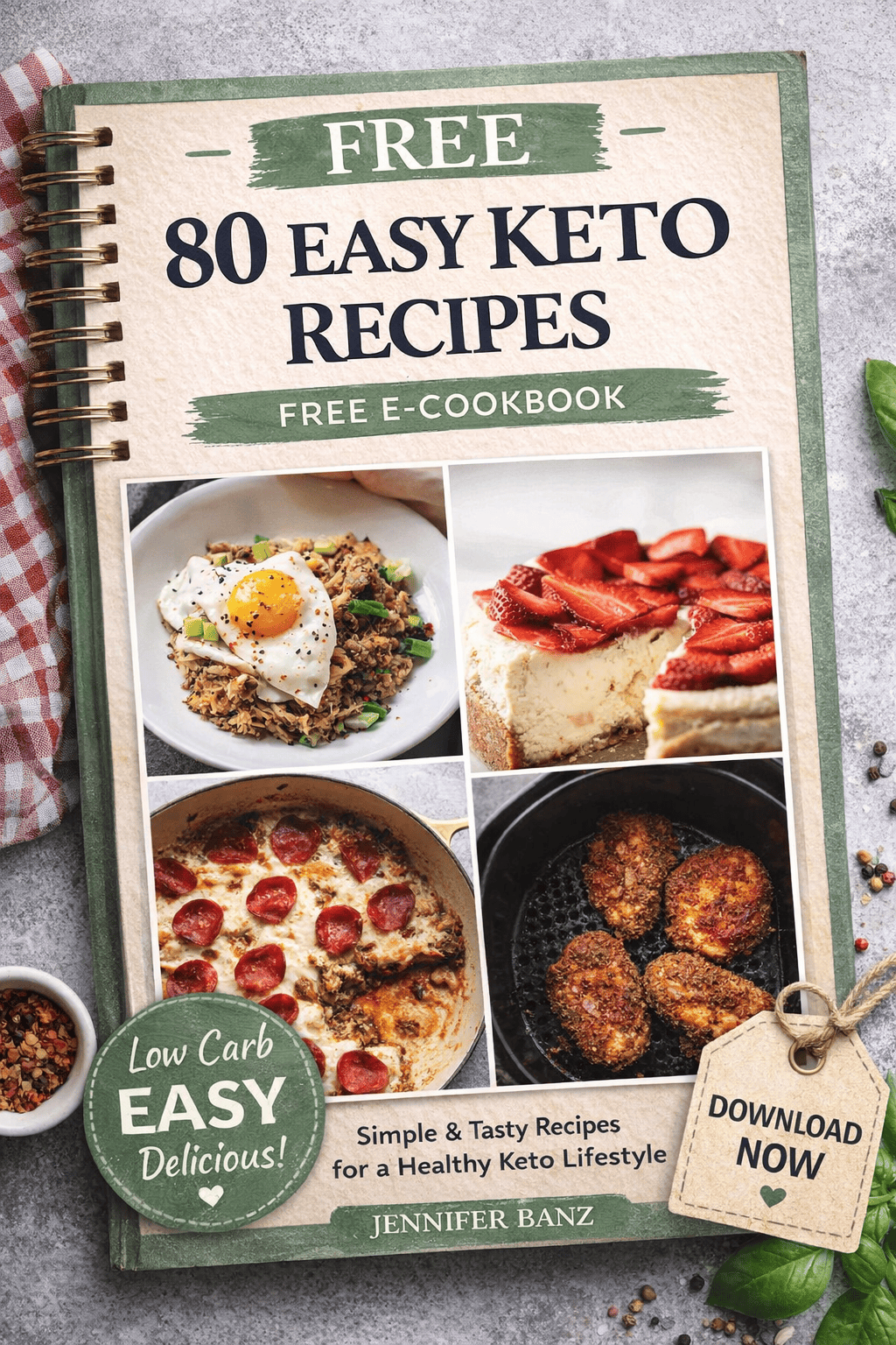 mockup of e-cookbook