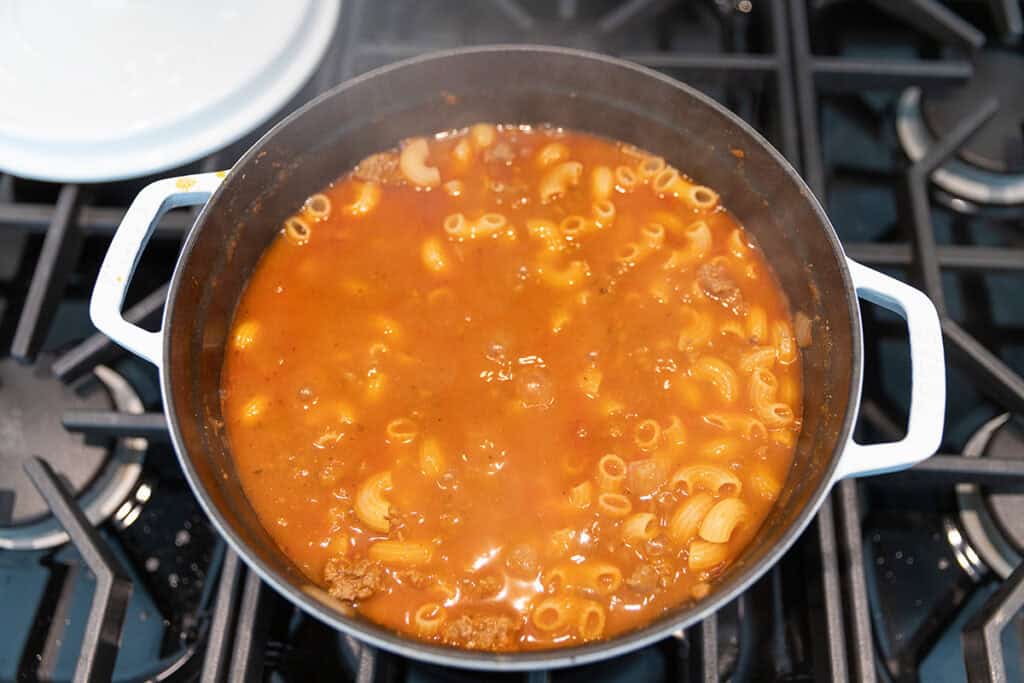 adding high protein pasta to lasagna soup
